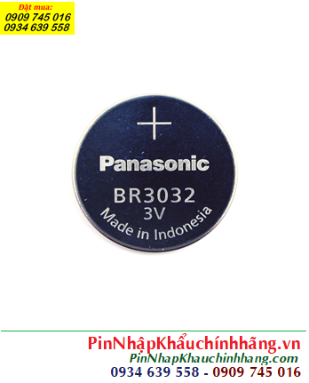 Panasonic BR3032, Pin 3v lithium Panasonic BR3032 (30mmx3.2mm) chính hãng, X.xứ Indonesia 